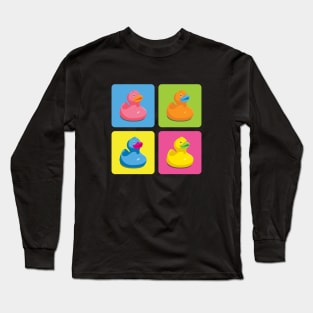 Rubber Duckies Pop Art Long Sleeve T-Shirt